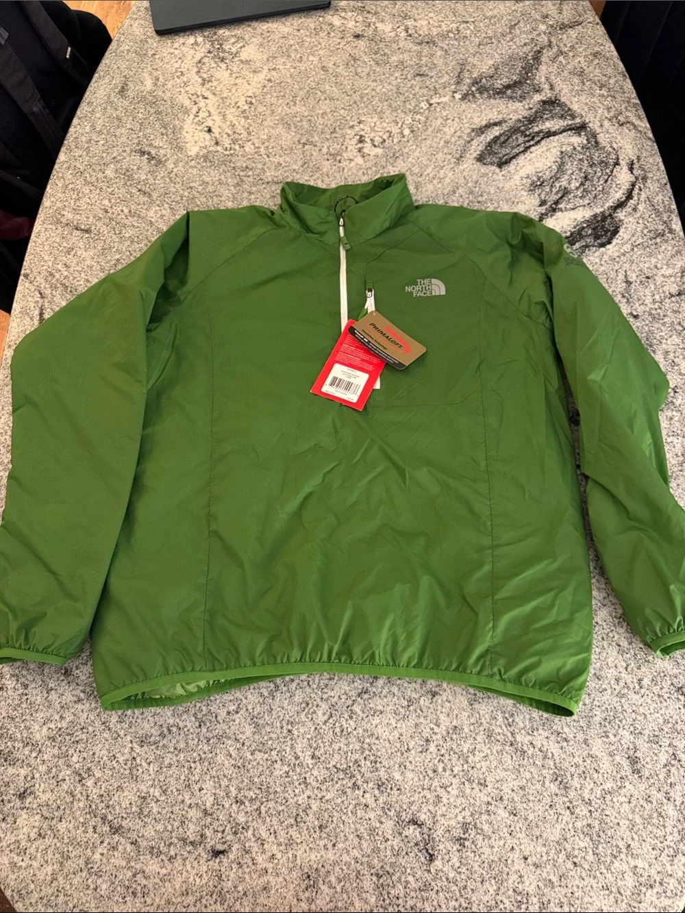 The North Face Zephyrus Pullover Island Grass Green Half-Zip Large NWT